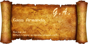 Gass Armanda névjegykártya